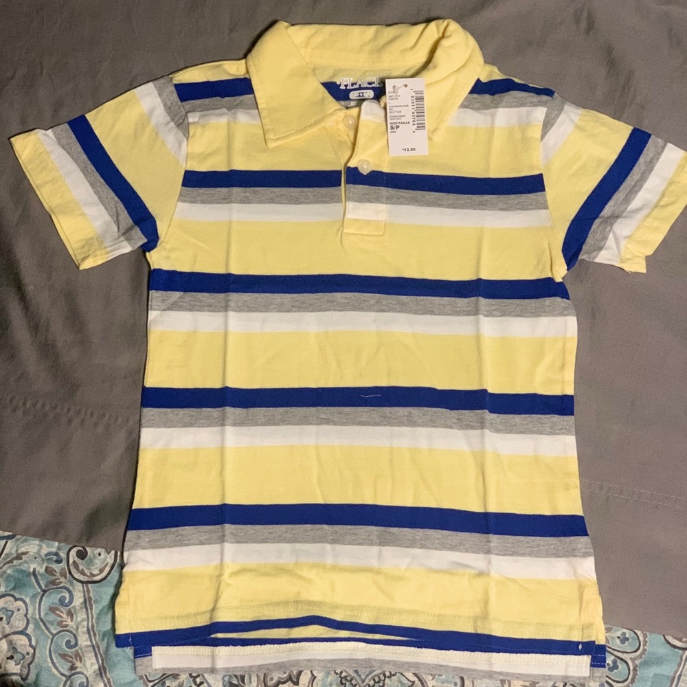 NEW WITH TAGS - Boys Striped Jersey Polo Top Shirt